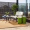 Set of 2 Embossed Honeycomb Texture Cylindrical Metal Garden Stool